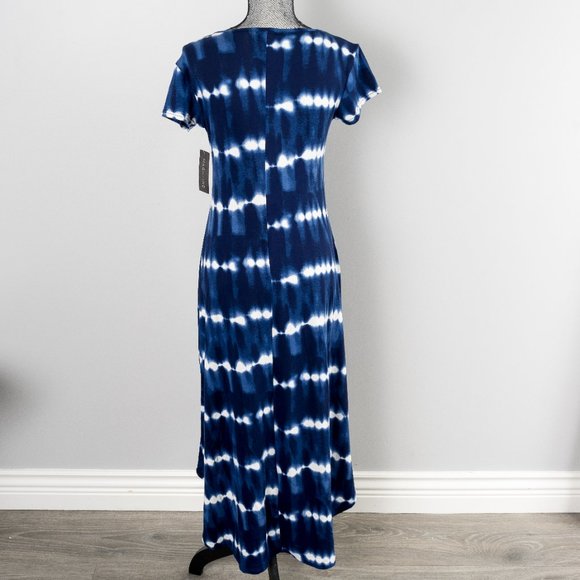 NWT Tie Dye Cap Sleeve High-Low Maxi Dress - small - Picture 4 of 5